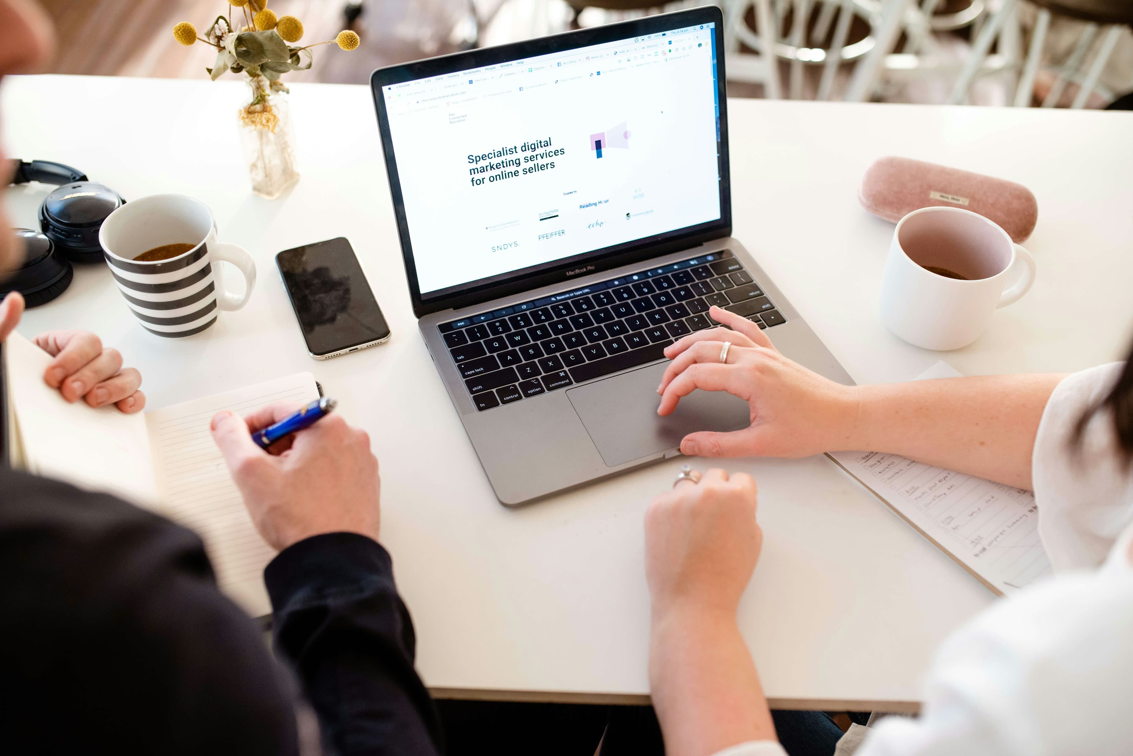 Team collaboration in modern office